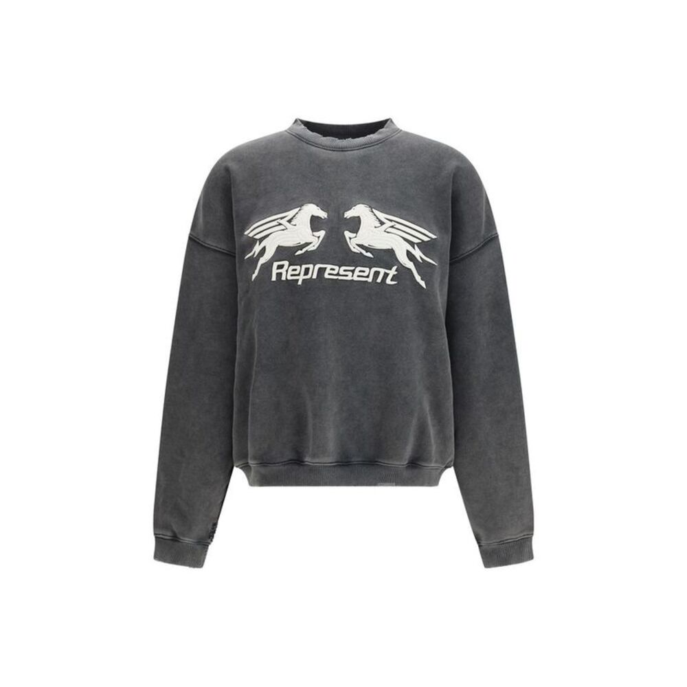 Represent Gray Cotton Men's Sweatshirt